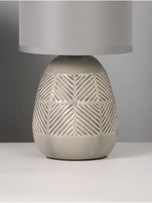 Лампа настольная RISALUX &laquo;Ретушь&raquo;, Е14, 40 Вт, серая, 12&times;12&times;24 см