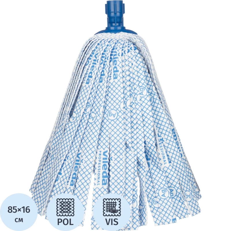 Насадка МОП Vileda Professional Супермоп антибак 33см 125гр бел/син 137908