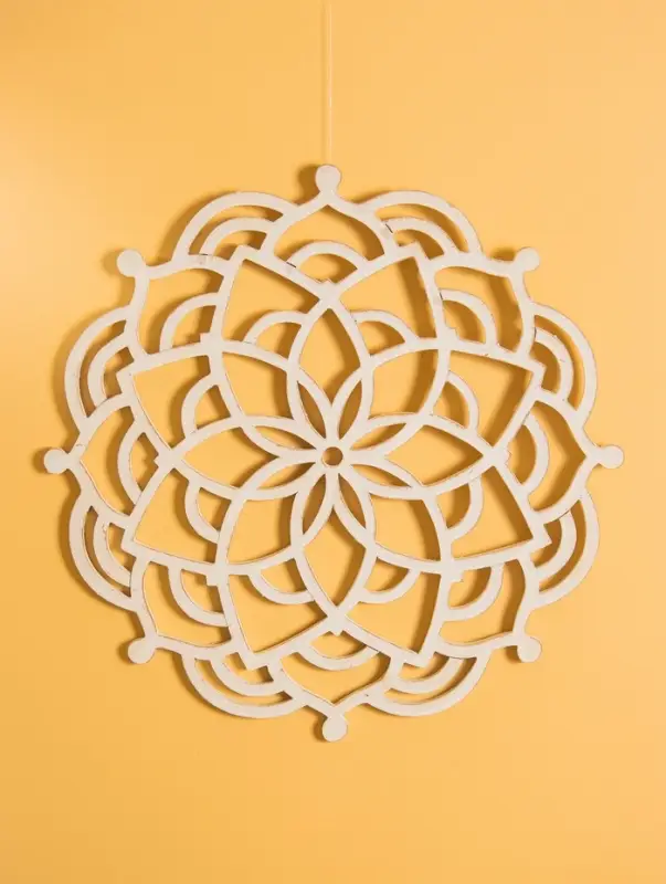 Панно " Мандала" МДФ, 40х40х1 см, цв. белый