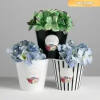 Набор кашпо для цветов 3 в 1 «Beautiful», тиснение, 0,8 л, 11 х 12 см Набор кашпо для цветов 3 в 1 «Beautiful», тиснение, 0,8 л, 11 х 12 см