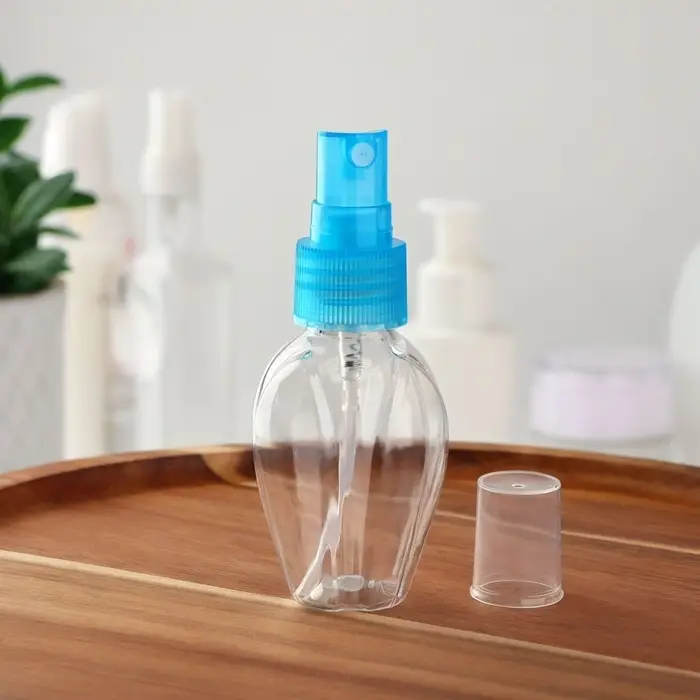 Бутылочка для хранения, с распылителем, 45 мл, голубая