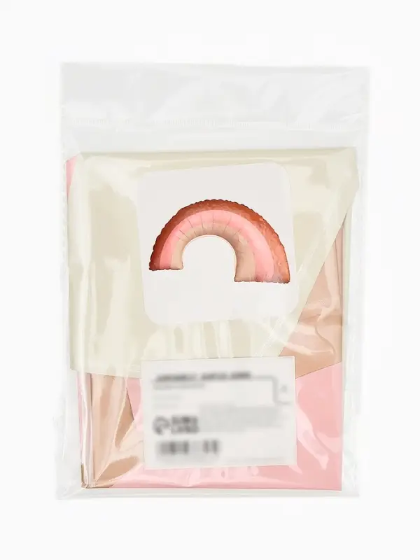 Воздушный шар фольгированный 32" "Радуга"  розовый сатин