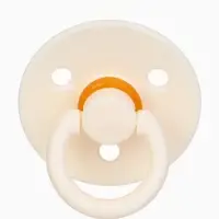 Соски-пустышки, от 0 мес., латекс, классические, в контейнере, набор из 2 шт., персиковый/айвори, M&B