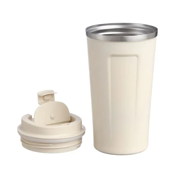 Термокружка &laquo;Мастер К&raquo;, 500 мл, с надписью &laquo;Coffee&raquo;, сохраняет тепло 10 ч., нержавеющая сталь, белая