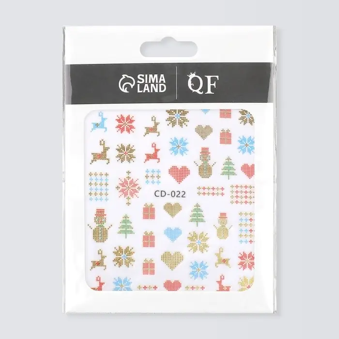 Наклейки для ногтей &laquo;Зимний орнамент&raquo;, цвет разноцветный