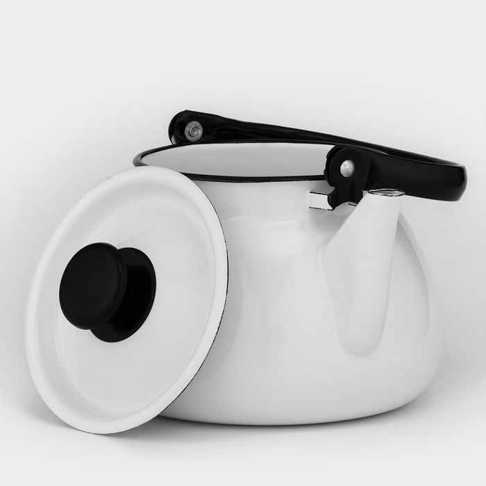 Чайник сферический без деколи, 3 л, индукция, цвет белый Чайник сферический без деколи, 3 л, индукция, цвет белый