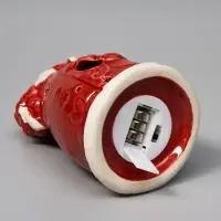 Светодиодная фигура &laquo;Дед Мороз&raquo;, 13.8&times;6.8&times;7.5 см, 1 LED, керамика, от батареек LR44&times;3, тёплый белый свет
