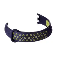 Ремешок для фитнес-браслета Mi Band 8/9 Luazon, с перфорацией, чёрный, зелёный