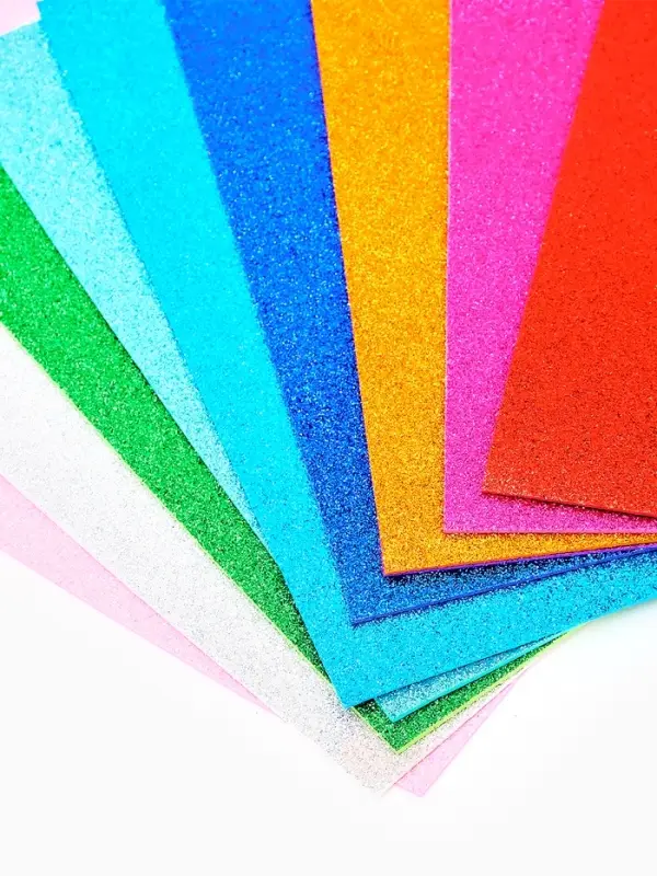 Фоамиран цветной 2 мм, набор 10 шт,, формат А4, с клеевой основой
