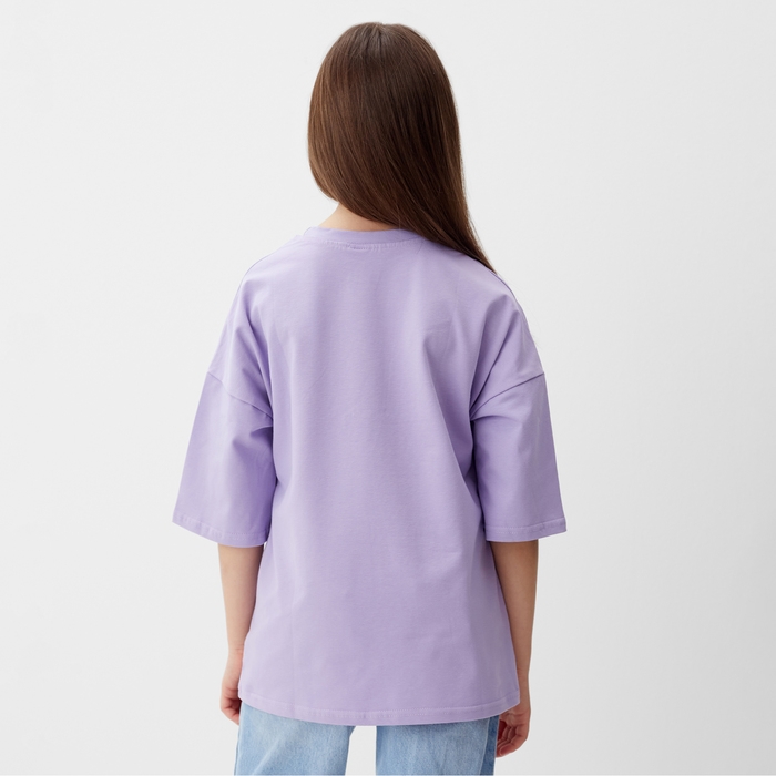 Футболка детская MINAKU цвет лавандовый, рост 116 см Футболка детская MINAKU цвет лавандовый, рост 116 см