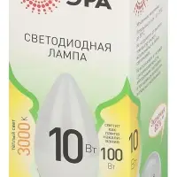 Лампа светодиодная LED 10 Вт 1000Лм 3000К свеча теплый E14 220-240В LED B35-10W-830-E14 Green Line