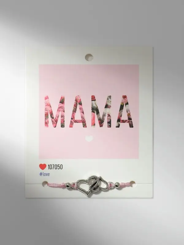 Браслет Dream мама, цвет светло-розовый, d=6 см