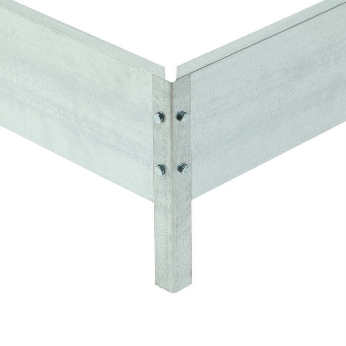 Грядка оцинкованная, Г-образная, 152 × 60 × 15 см, Greengo