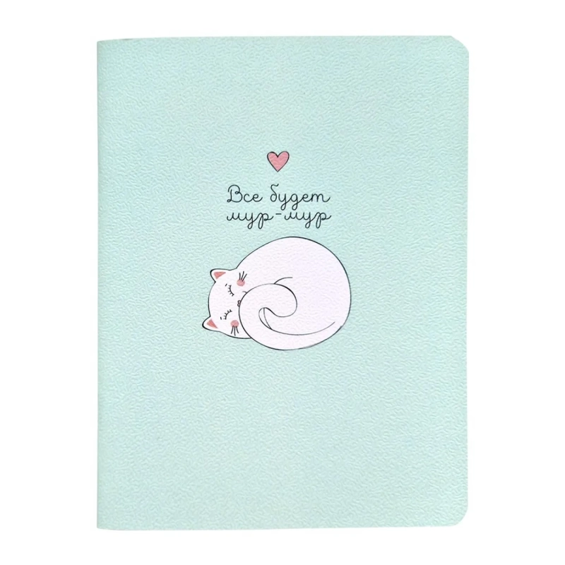 Блокнот А6 32л. клетка, скрепка. 105х140мм Mur-mur кот N2453