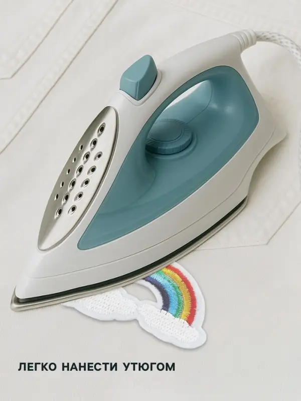 Термоаппликация «Радуга», 5.7×3.4 см, разноцветная Термоаппликация «Радуга», 5.7×3.4 см, разноцветная