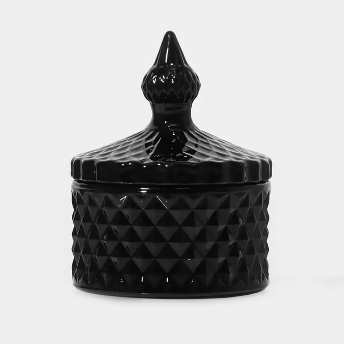 Икорница Доляна &laquo;Малифисента&raquo;, 130 мл, 8.5&times;10 см, стекло, чёрная