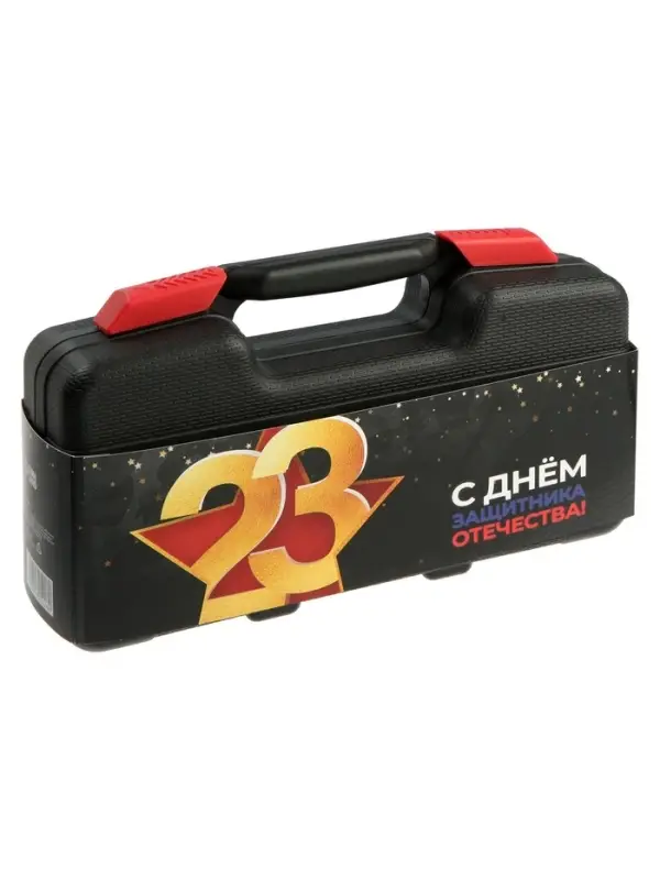 Набор инструментов в кейсе ТУНДРА &laquo;23 ФЕВРАЛЯ&raquo;, в подарочной упаковке, 39 предметов