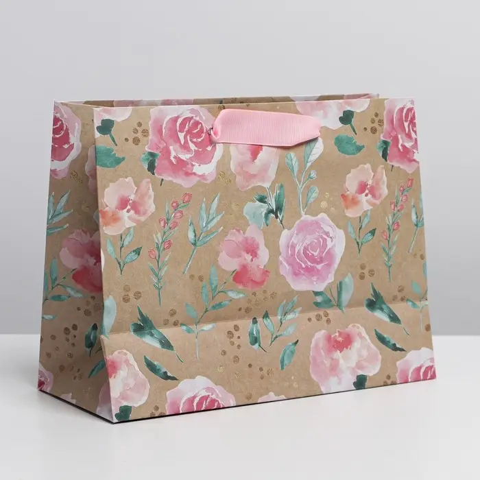 Пакет подарочный крафтовый, упаковка, You are beautiful, MS 23 х 18 х 10 см Пакет подарочный крафтовый, упаковка, You are beautiful, MS 23 х 18 х 10 см