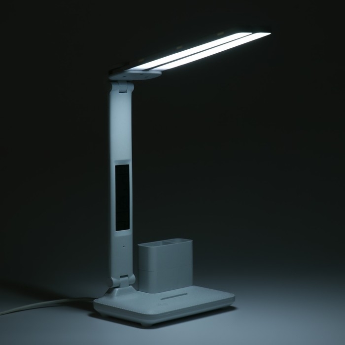 Часы-лампа электронные: календарь, термометр, LED, 3 режима, USB, 32 x 12 x 17 см Часы-лампа электронные: календарь, термометр, LED, 3 режима, USB, 32 x 12 x 17 см