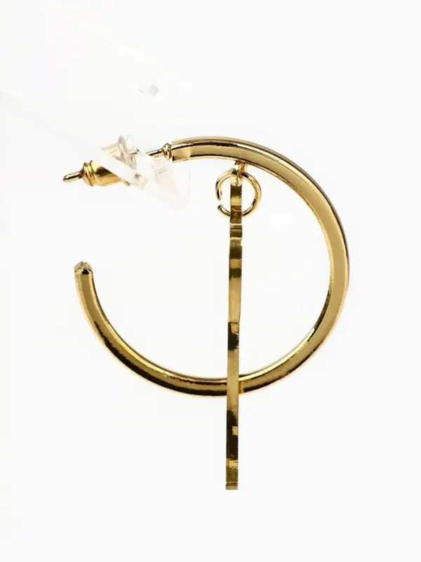 Серьги кольца с подвесом бантом Limited edition, 3 см