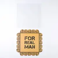 Коробка для печенья, кондитерская упаковка с пластиковой крышкой, &laquo;Для настоящего мужчины&raquo;, 18&times;18&times;3 см