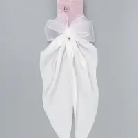 Бант для волос на заколке с лентами, белый, Принцессы Бант для волос на заколке с лентами, белый, Принцессы