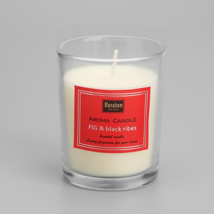 Набор свечей ароматических  Набор свечей ароматических "Aroma Candle", инжир и черная смородина, 3 шт