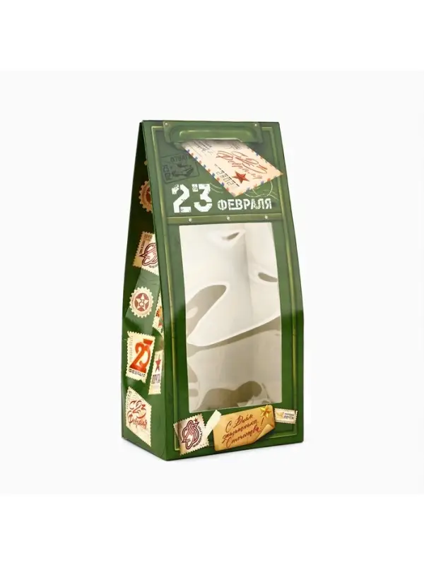 Коробка складная &laquo;23 Февраля&raquo;, 9&times;19&times;6 см