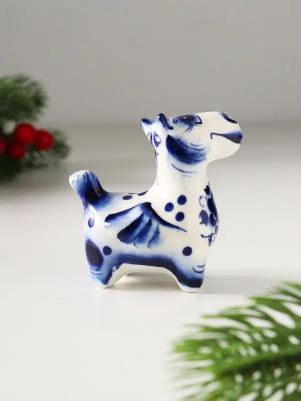 Сувенир Пегас, 7х6,5х3,5см, гжель