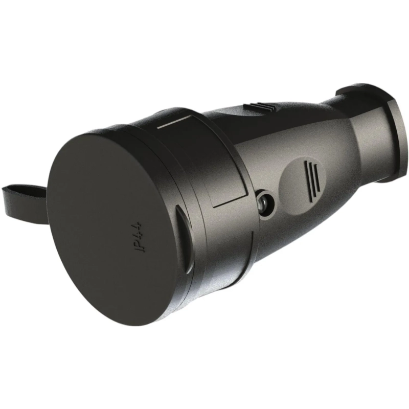 Розетка переносная РА16-005, каучук, черная, 16А, IP44, 250В, УХЛ3&nbsp;