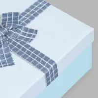 Набор коробок 3 в 1 квадрат (19*19*9,8/17*17*8/15*15*6,5 см) голубой