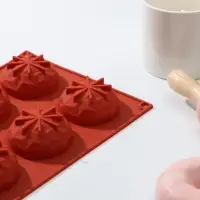 Форма для выпечки Доляна «Кристалл», силикон, 8 ячеек, 29×17×2,2 см, d=5,5 см, цвет коричневый Форма для выпечки Доляна «Кристалл», силикон, 8 ячеек, 29×17×2,2 см, d=5,5 см, цвет коричневый