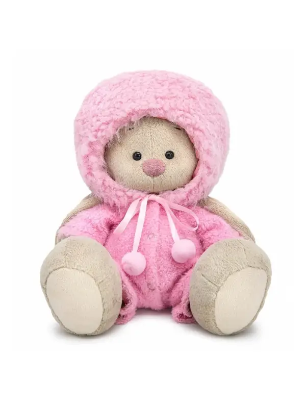 Мягкая игрушка &laquo;Зайка Ми в меховой шапке и комбинезоне&raquo;, 18 см