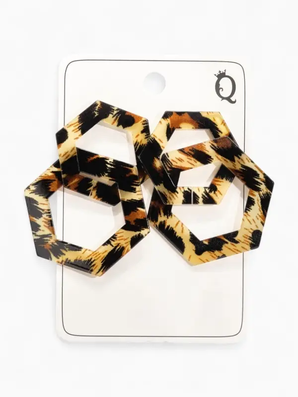 Серьги пластик &laquo;Танзания&raquo;, бесконечность леопард, цветные