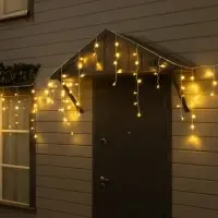 Гирлянда &laquo;Бахрома&raquo; 50&times;0.7 м, IP44, УМС, белая нить, 900 LED, свечение тёплое белое, 220 В