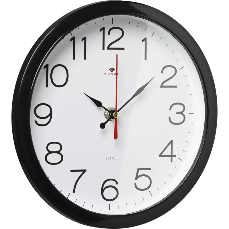 Часы настенные круг d=22см, корпус черный Классика арт.2222-328