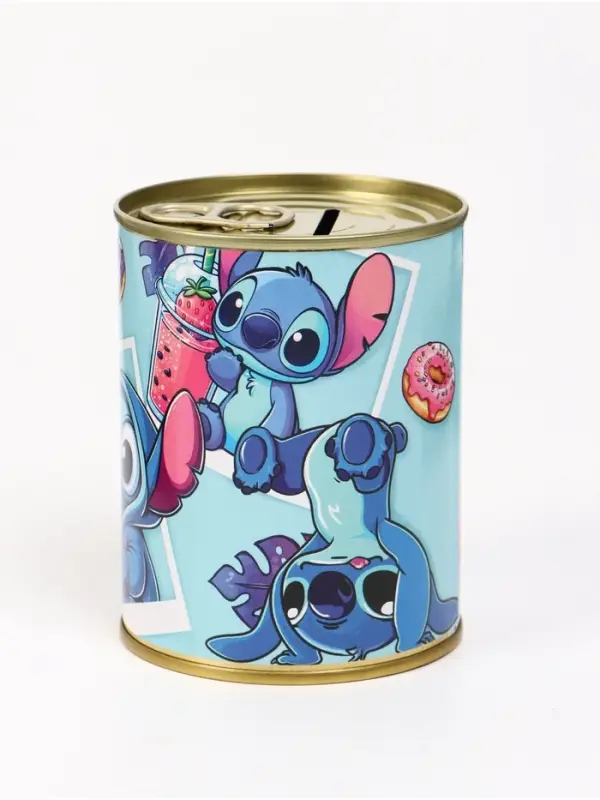 Копилка металлическая, 9.5 см×7.5 см×7.5 см, Стич