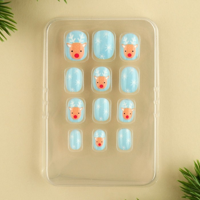 Детские накладные ногти на новый год «Приключения», 12 шт Детские накладные ногти на новый год «Приключения», 12 шт