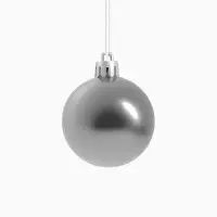 Ёлочные игрушки &laquo;Глянец&raquo;, шары новогодние, d=3 см, набор 6 шт., серебро