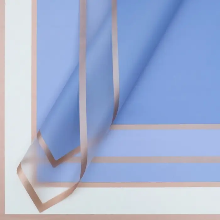 Пленка флористическая, голубая, 58×58 см, 50 мкм Пленка флористическая, голубая, 58×58 см, 50 мкм