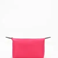 Косметичка простая на молнии, маленькая, розовая