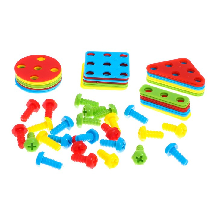 Конструктор в чемоданчике «Волшебный город», с электрическим шуруповёртом, 4 карточки, 57 деталей Конструктор в чемоданчике «Волшебный город», с электрическим шуруповёртом, 4 карточки, 57 деталей