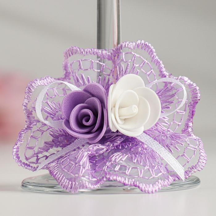 Комплект на стол молодожёнов Комплект на стол молодожёнов "Гармония", сирень