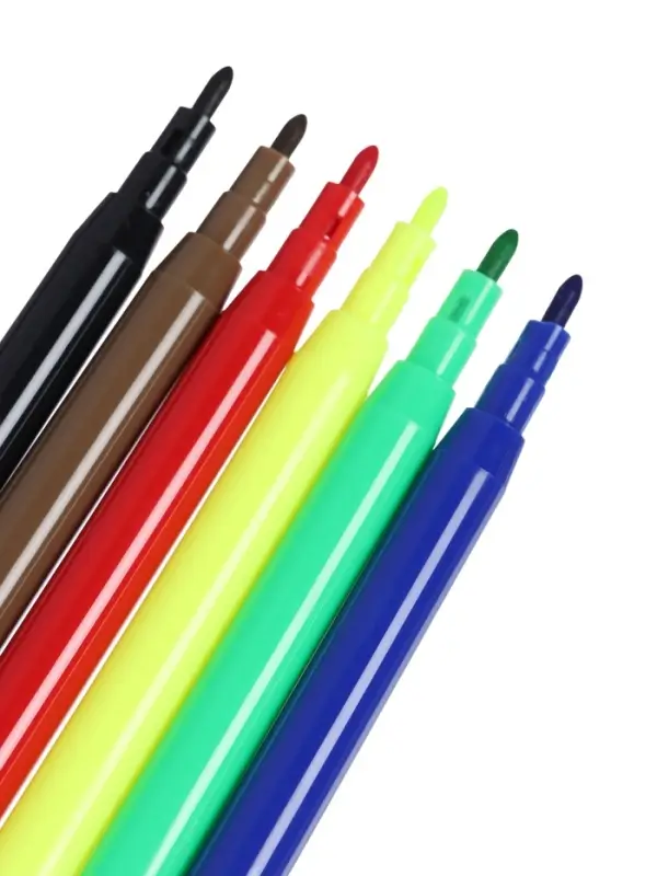 Фломастеры 6 цветов, вентилируемый колпачок, в картонной коробке