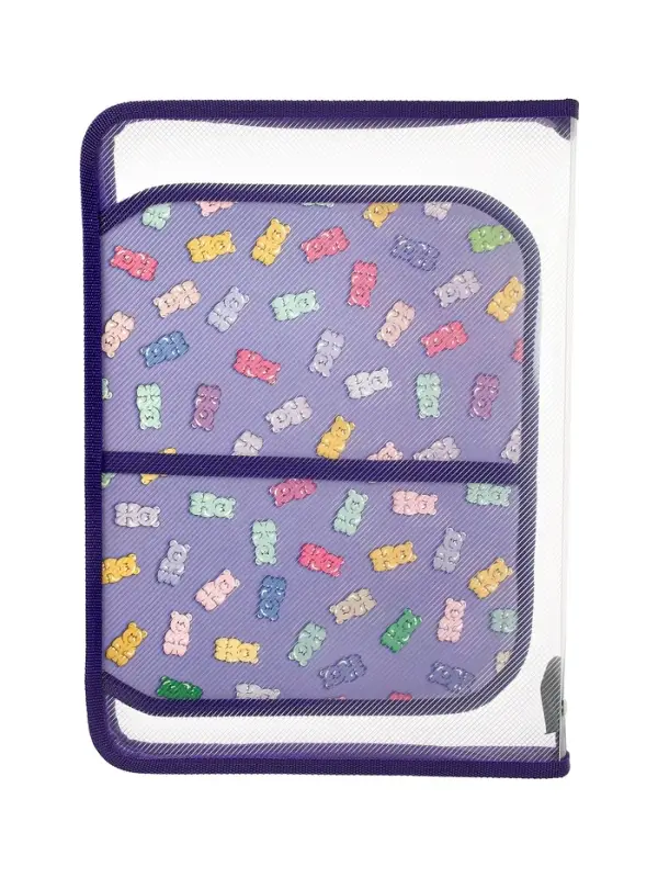 Папка для труда А4 Gummy, молния вокруг/откидная планка