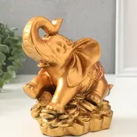 Копилка для денег &laquo;Слон на деньгах&raquo;, гипс, 21&times;20&times;16 см