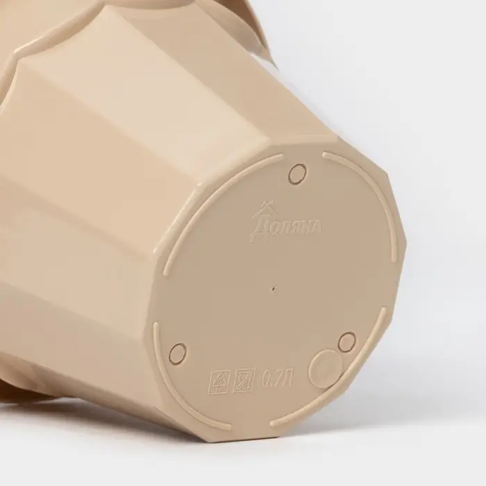 Горшок для цветов с поддоном Доляна «Эрика», 0,7 л, цвет пудровый