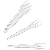 Вилка одноразовая мини прозрачная PS 85мм 50шт/уп