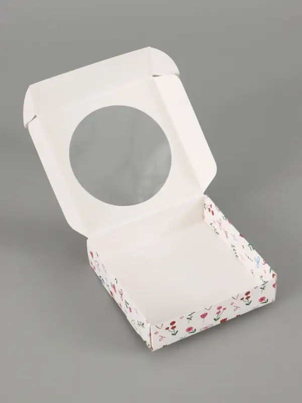 Коробка подарочная самосборная с окном &laquo;Для тебя&raquo;, 11.5&times;11.5&times;3 см