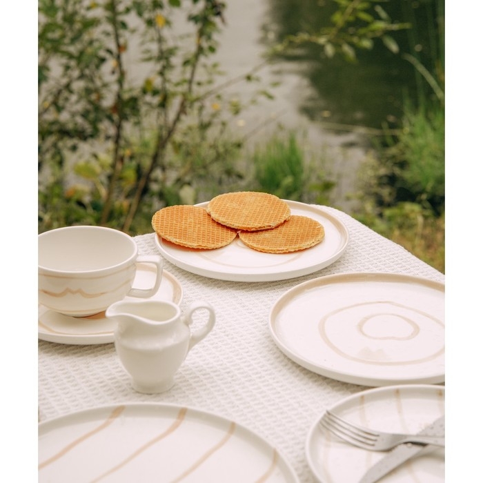 Набор тарелок фарфоровых SL Home «Гато», d=20 см, цвет белый Набор тарелок фарфоровых SL Home «Гато», d=20 см, цвет белый